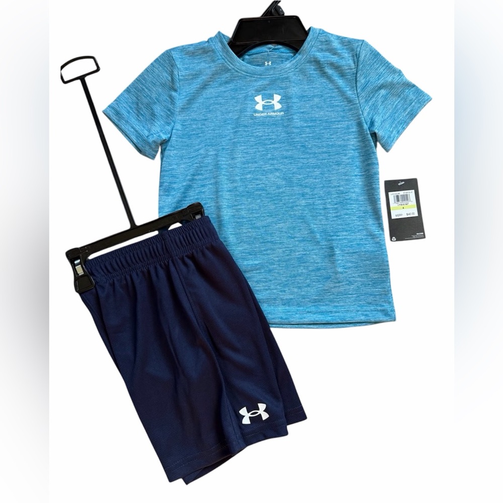 Under‎ Armour Kids Blue Tee and short set